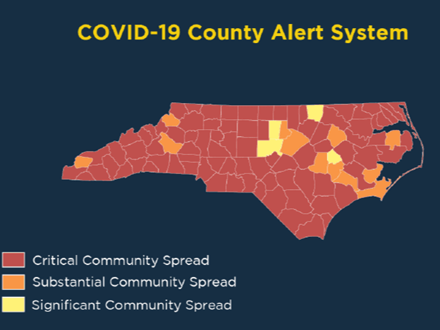 State Community Spread graphic