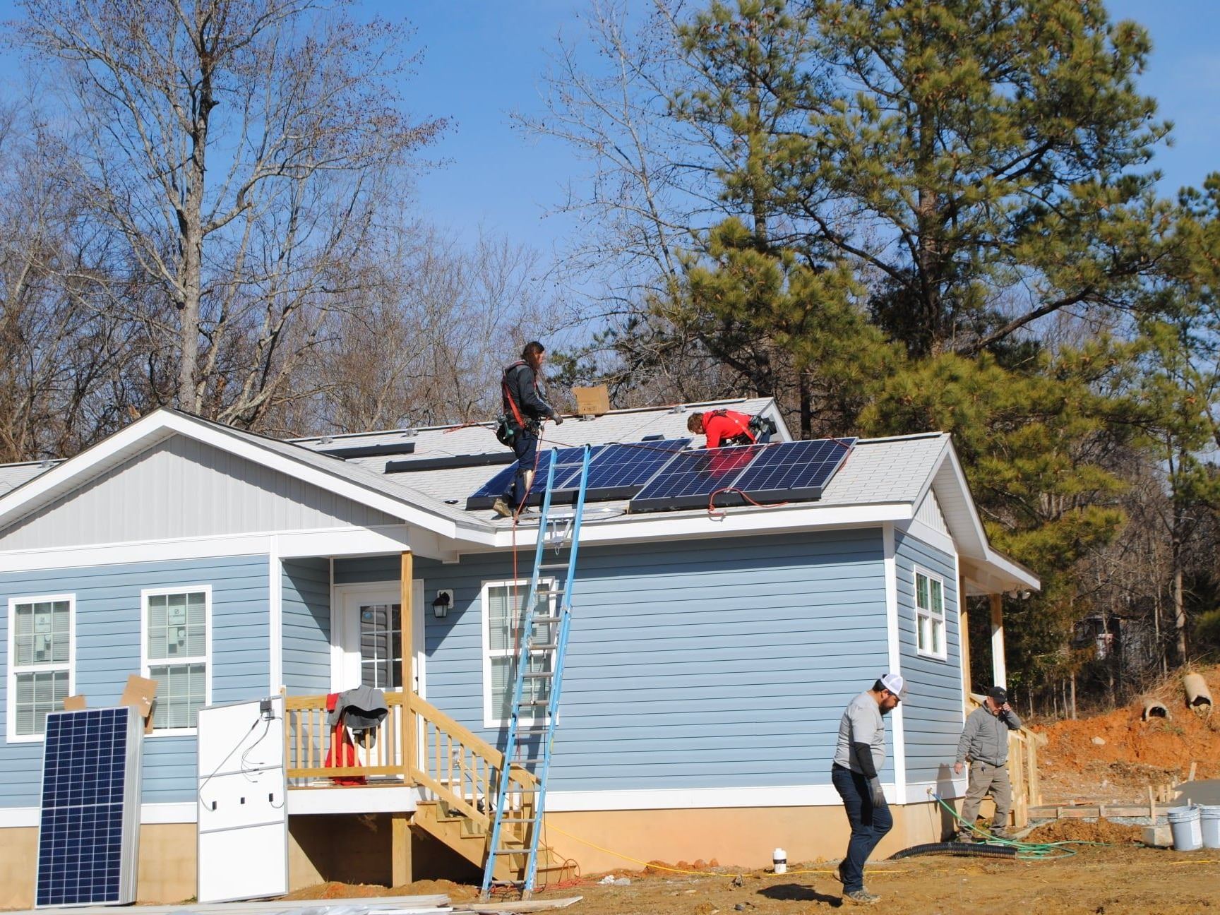 Photo of rooftop solar panels on Habitat home