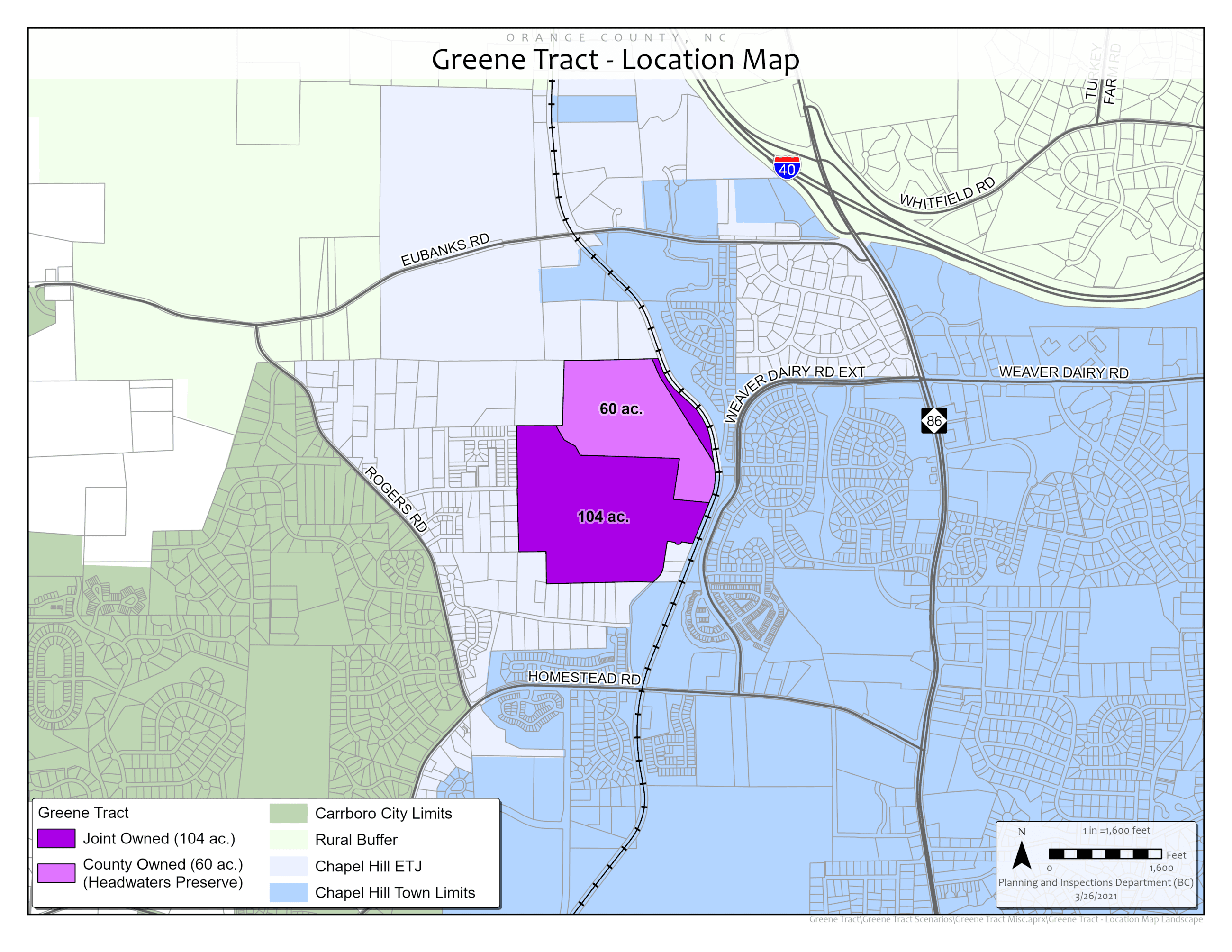 Greene Tract - Location Map
