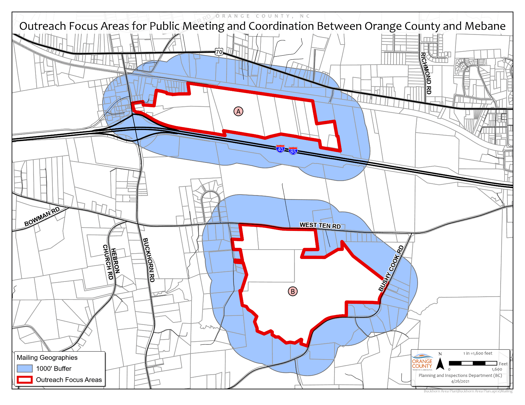 Buckhorn Area Plan map