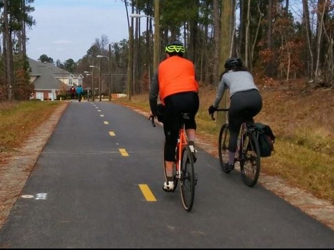 Photo of bikers on the roadway