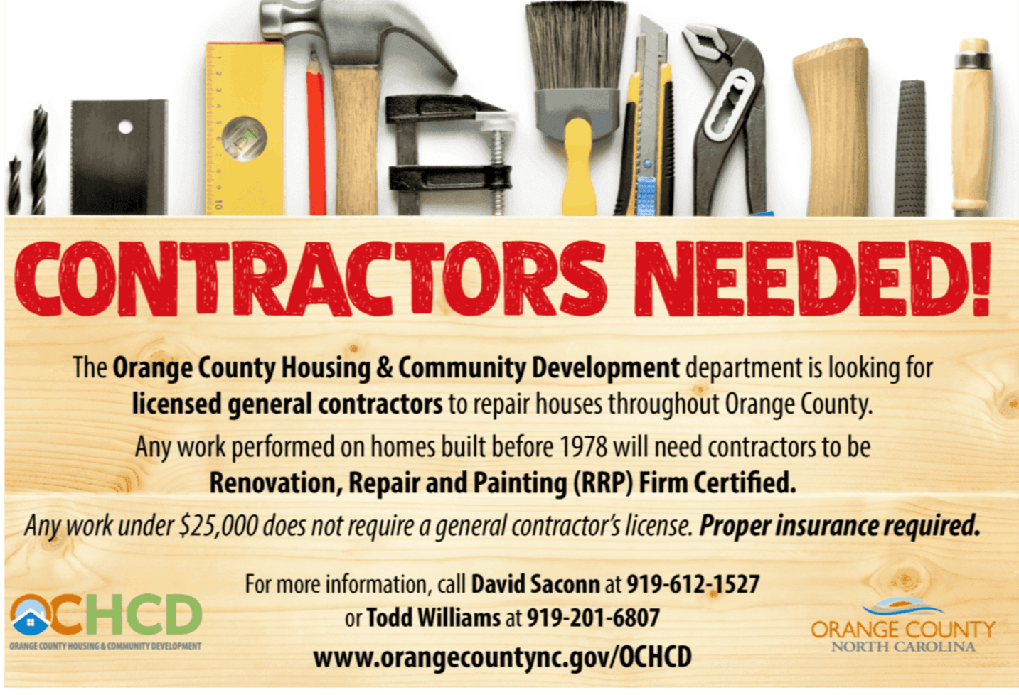 CONTRACTORS NEEDED