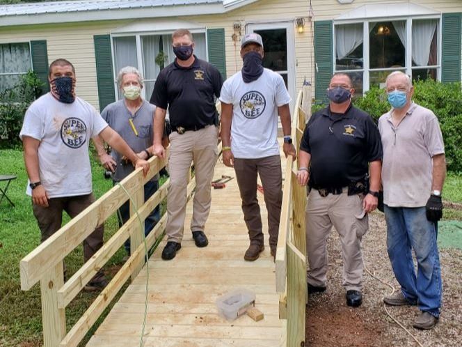 Photo of people building a ramp