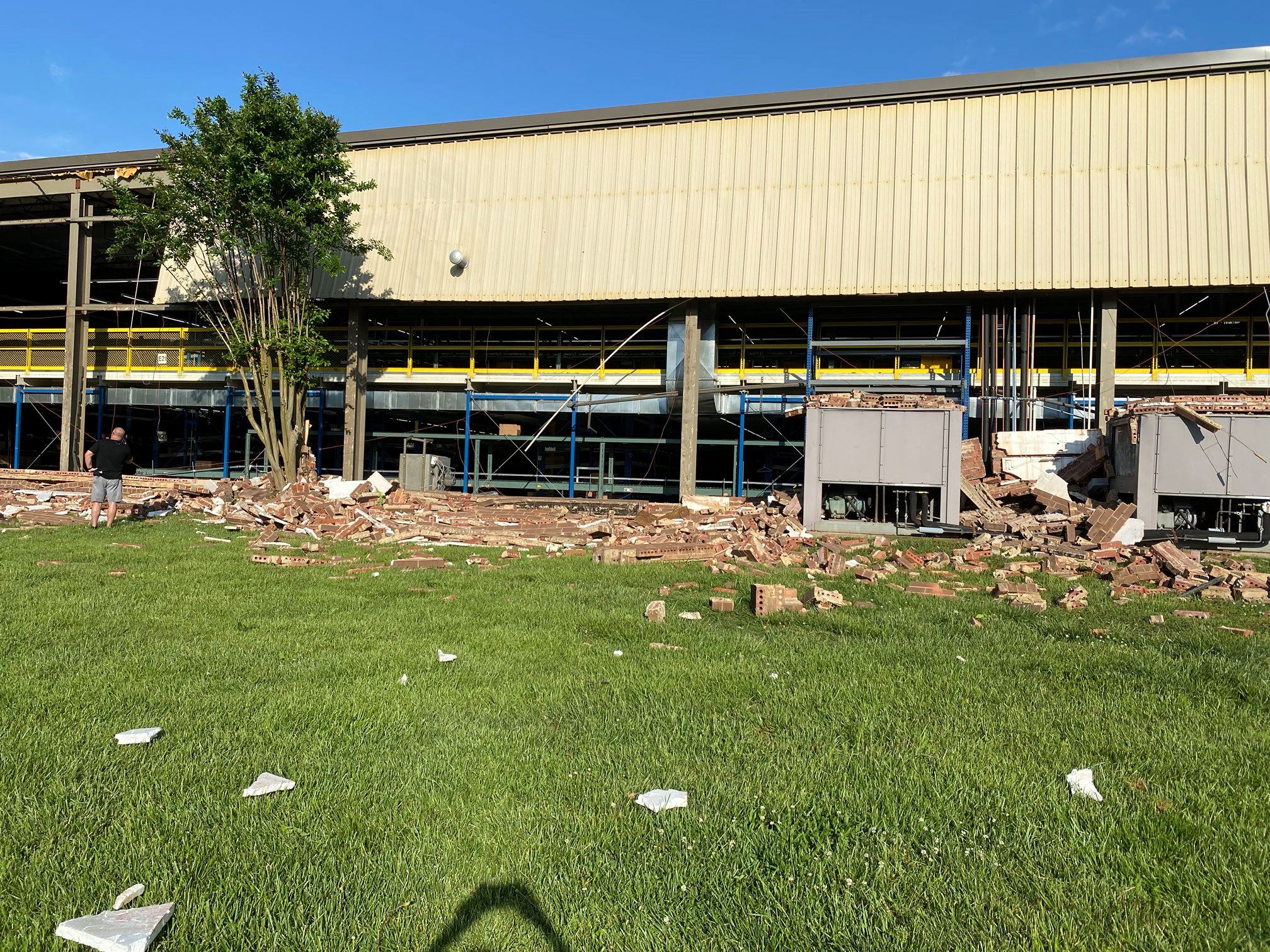 Storm damage at Gildan Distribution Center