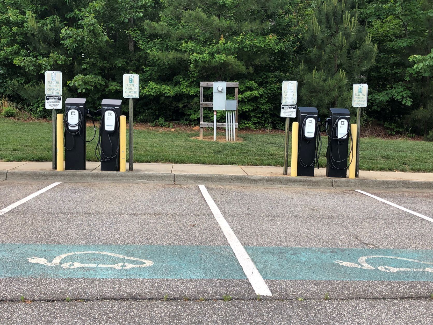 EV charging stations at Durham Tech Campus