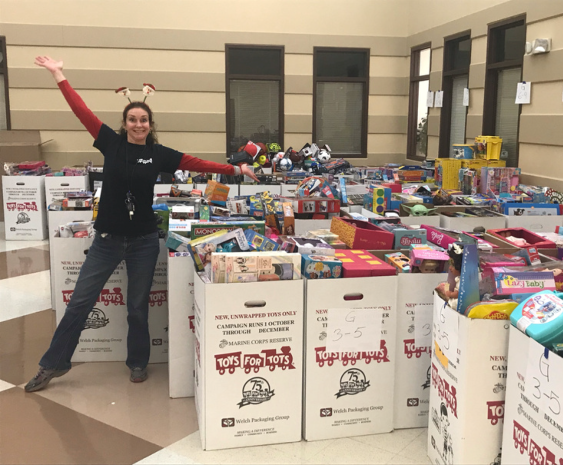 Photo of gifts from DSS Annual Holiday Toy Drive