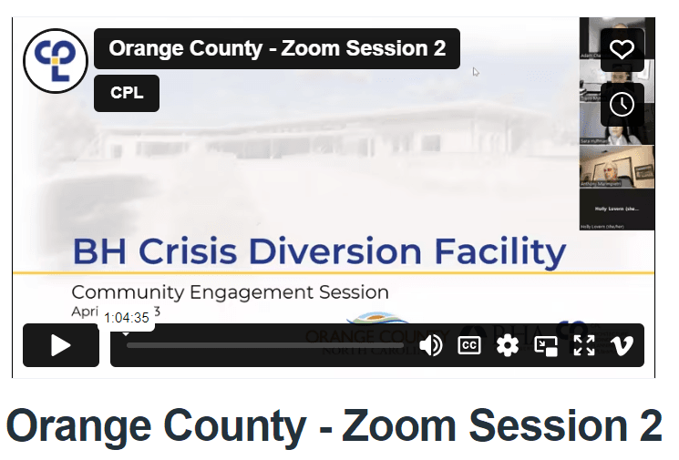 Zoom Community Engagement Meeting II