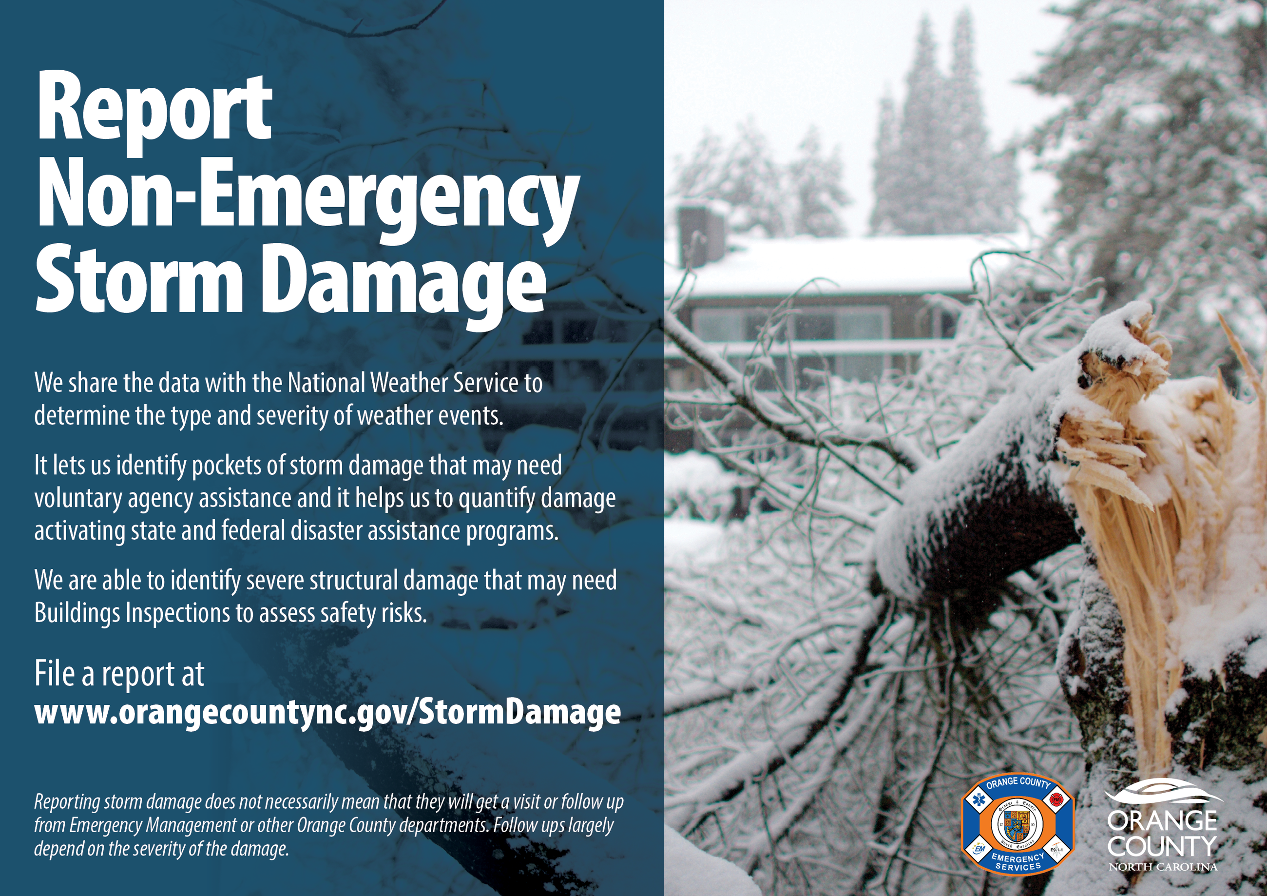 NON-EMERGENCY REPORTS WINTER WEATHER