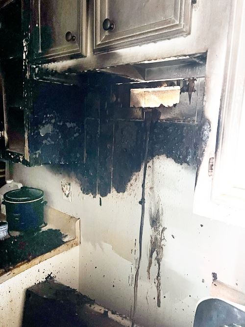 Photo of kitchen fire damage