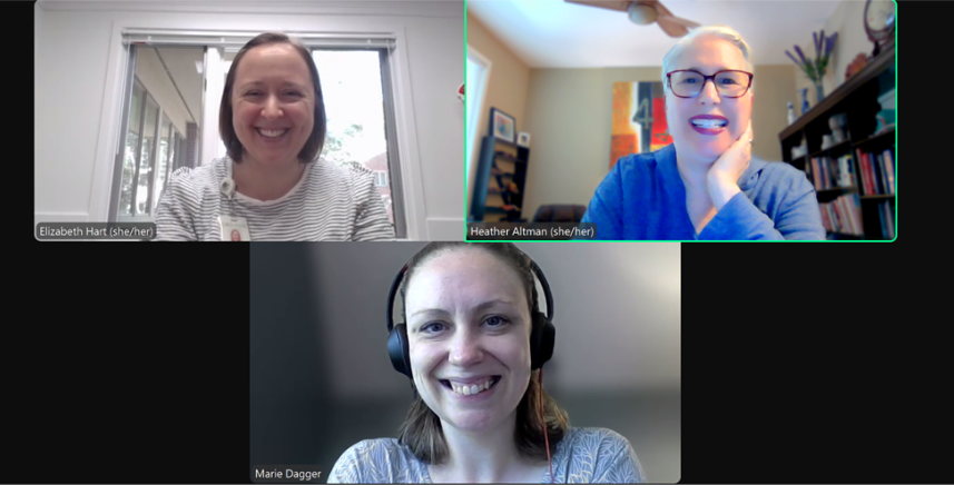 Aging Well Together host and guest(s) on a Zoom call