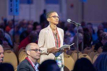 Commissioner Renee Price speaking at NACo Conference