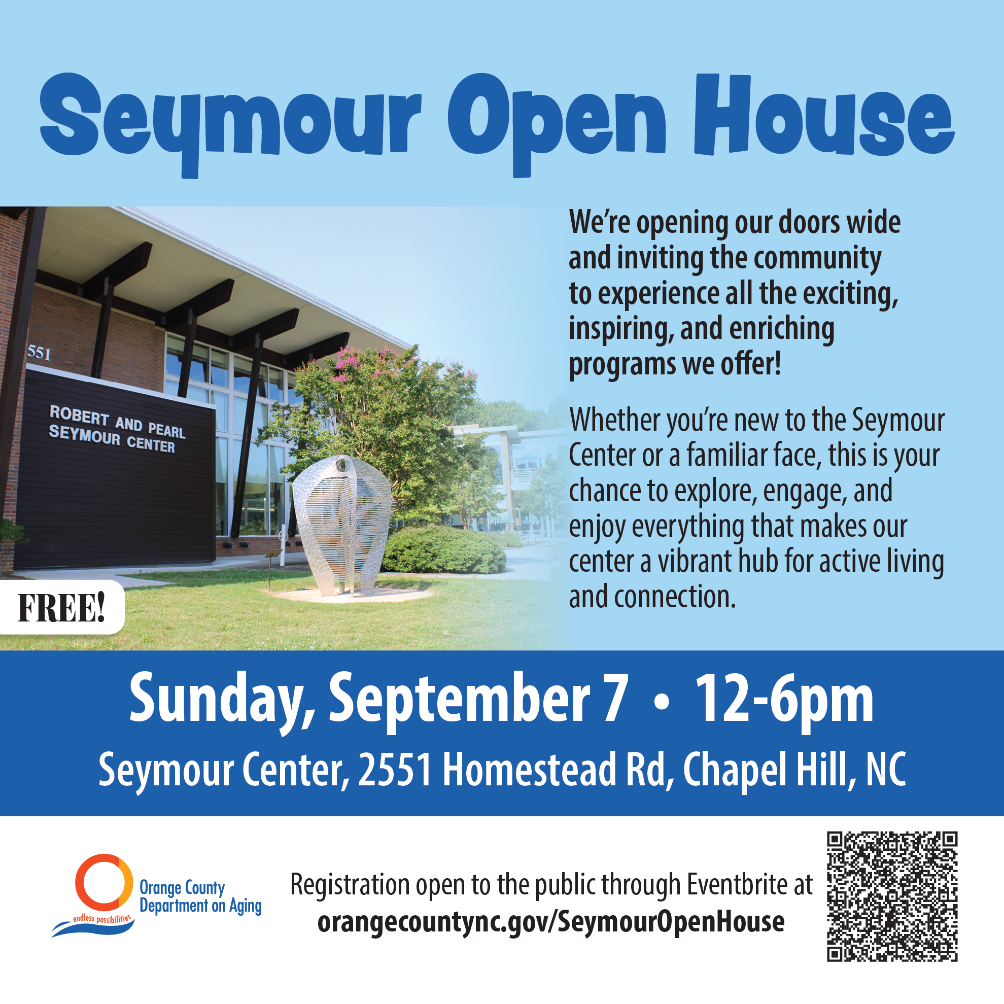 seymour open house sun, sep 7 12 noon - 6 pm at 2551 Homestead rd Chapel Hill