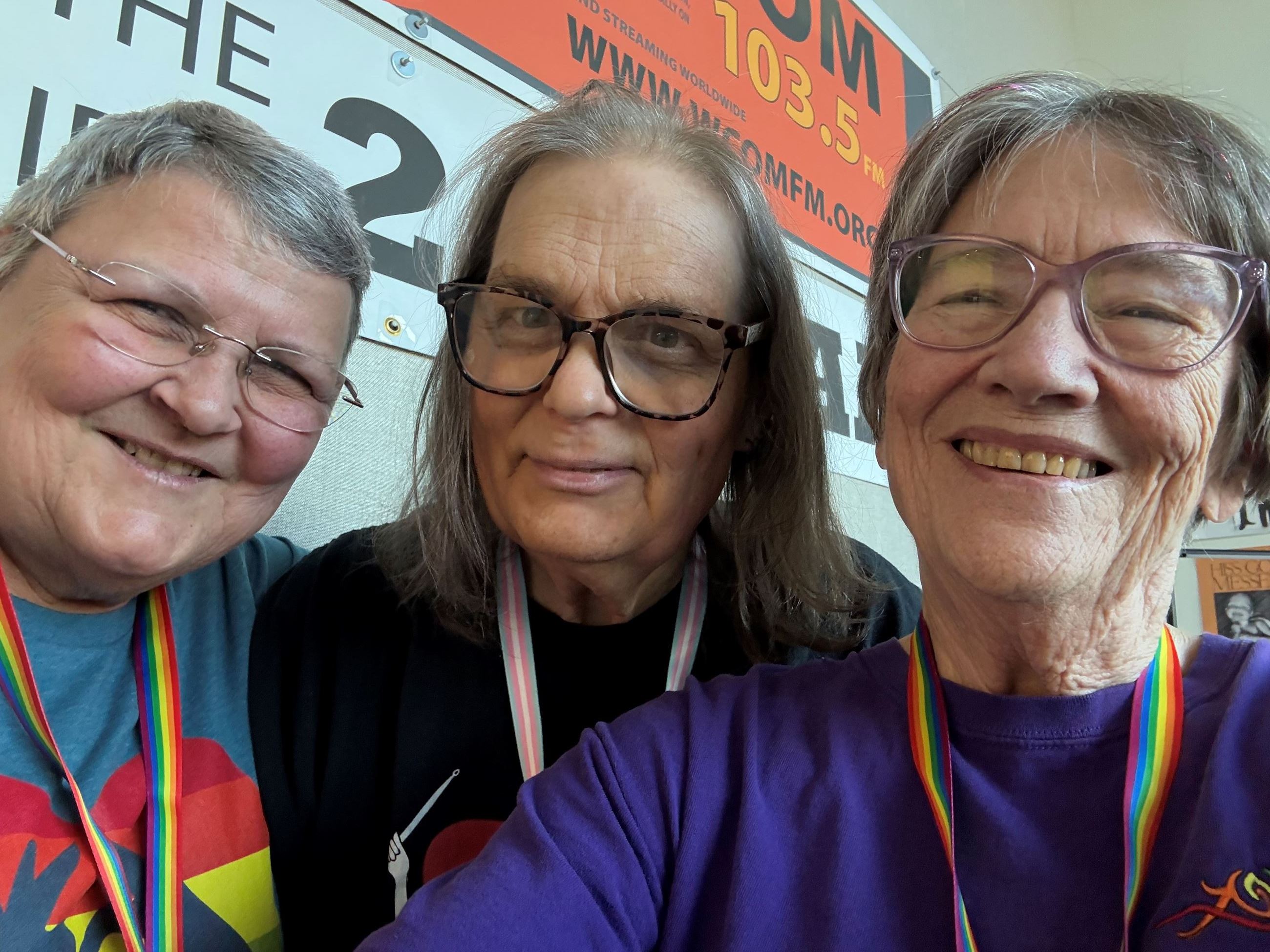 OUT On The Edge host and guest(s) in the studio