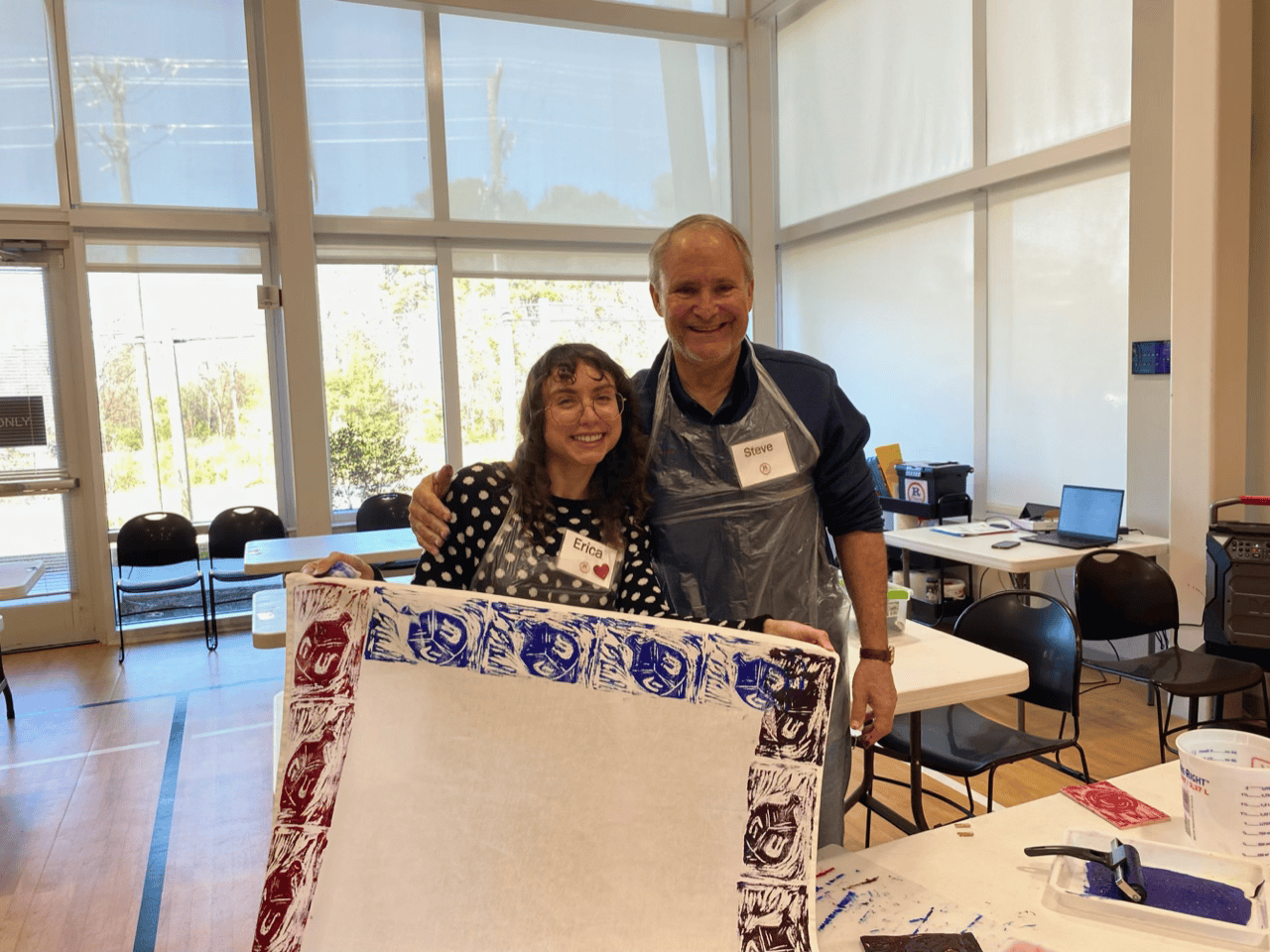 RPlace friends doing paint roller crafts