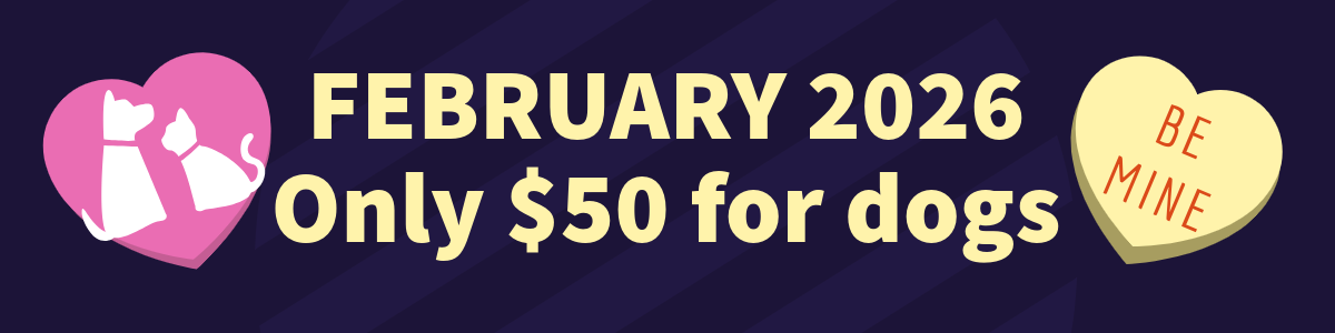 February 2026, Dogs are only $50