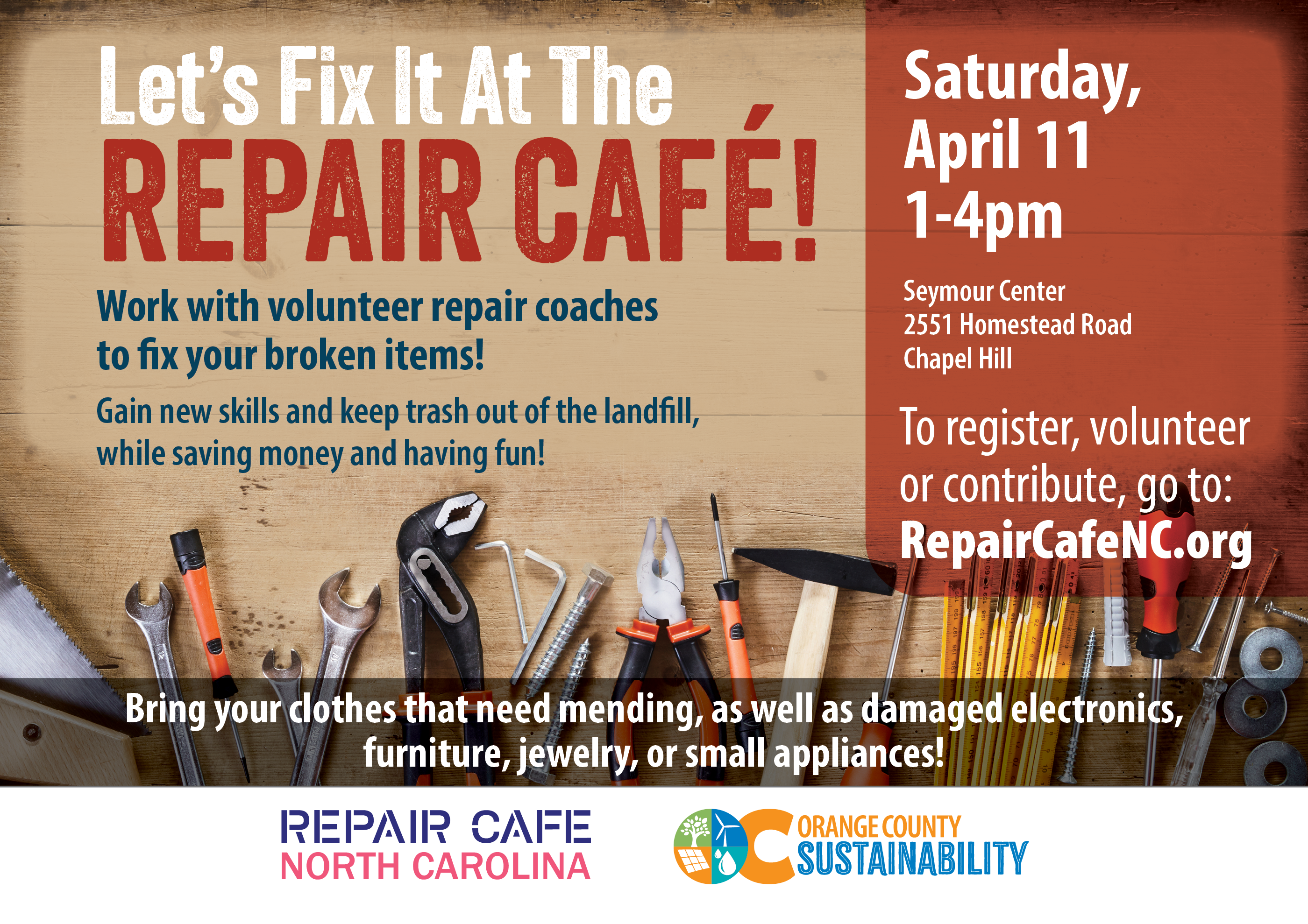 Flyer for Repair Cafe