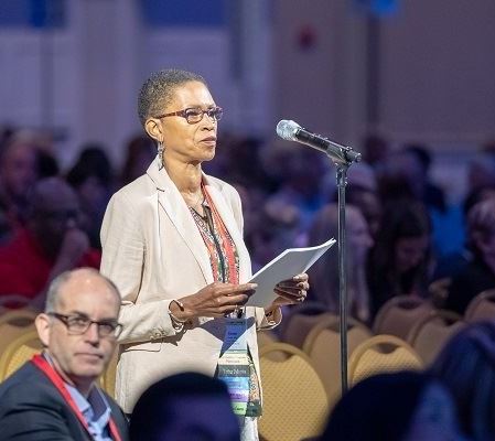 Commissioner Renee Price speaking at NACo Conference