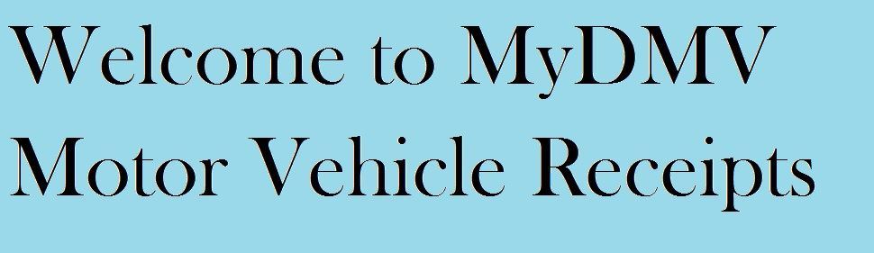DMV Motor VehicleReceipts