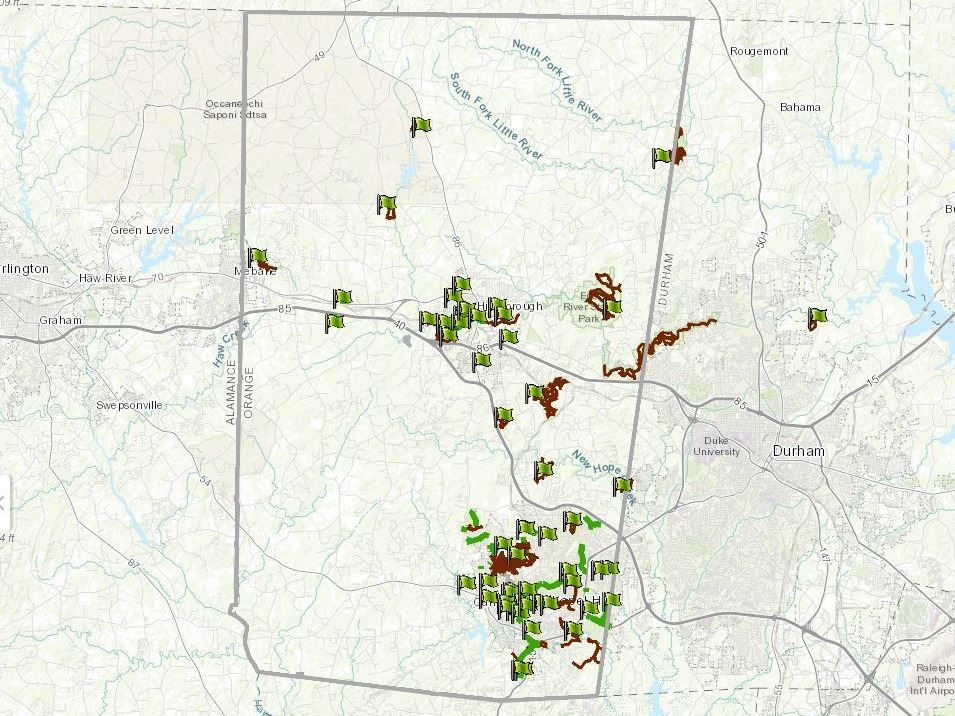 Graphic of map of county parks