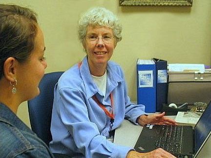 VITA Volunteer with Client