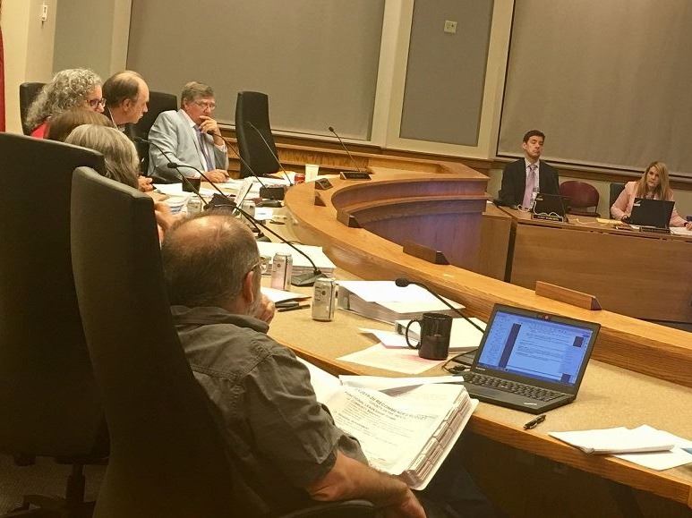 Manager Bonnie Hammersley presents to the baord of commissioners photo