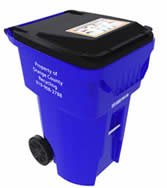 Blue Recycling Cart