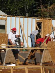 Contractors Contructing House