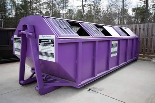 Purple Plastic Dumpster