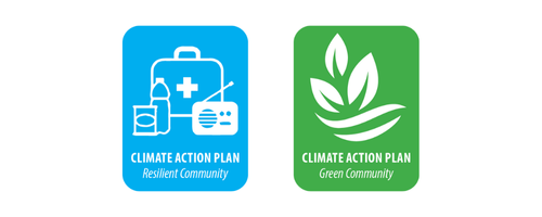 Climate Action Plan resilient and green community graphics