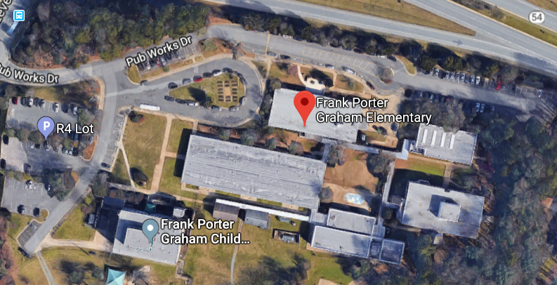 Photo of Frank Porter Graham Elementary School-polling site for Westwood precinct